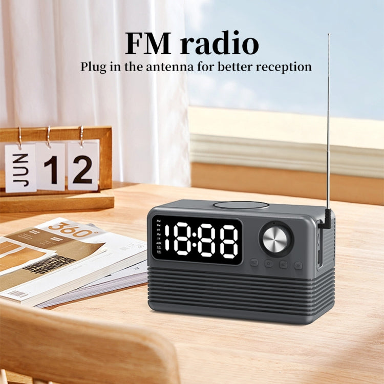 Altavoz Despertador Bt509 Bluetooth 5.3 Pantalla Música Radio (Rosa)