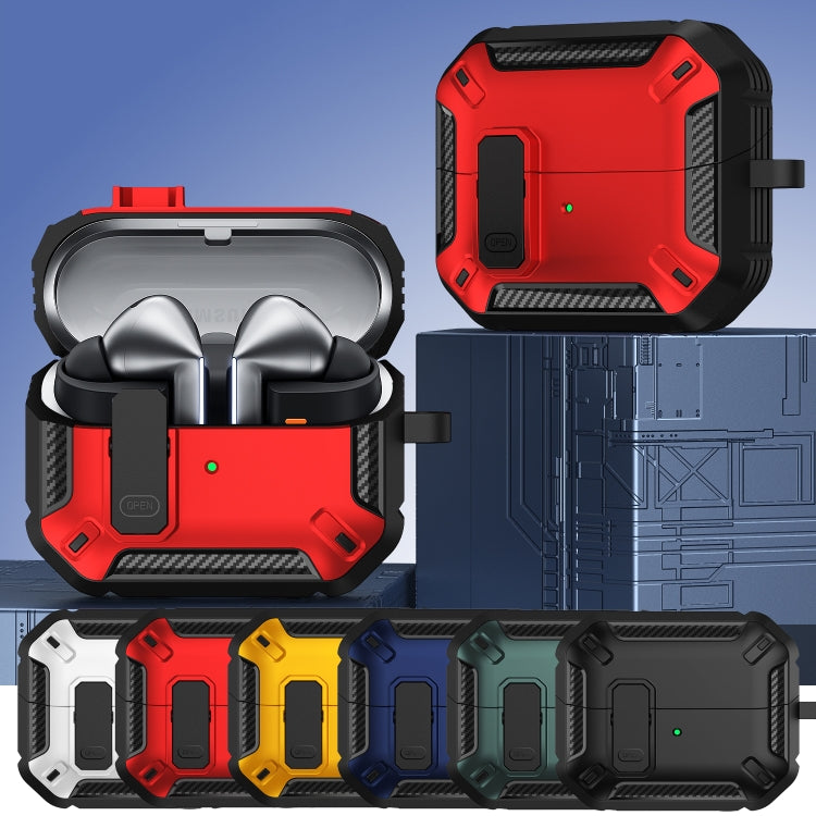 Funda Protectora para Auriculares Samsung Galaxy Buds 3/3 Pro con Interruptor y Gancho (Negro)