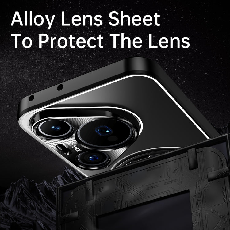Funda de Metal Esmerilado con Soporte Giratorio para Huawei Nova 13 (Titanio)