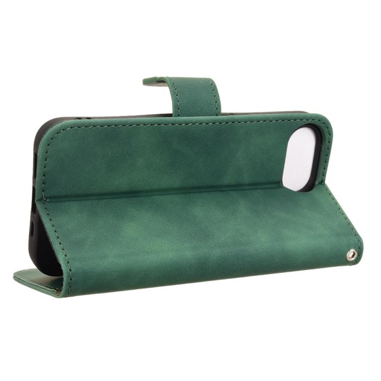 Funda de Cuero con Tapa Magnética para iPhone 16E (Verde)