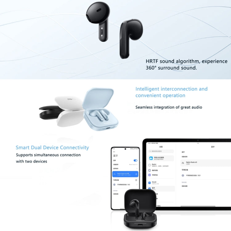 Auriculares Intrauditivos Inalámbricos Xiaomi Redmi Buds 6S Función Audio (Blancos)