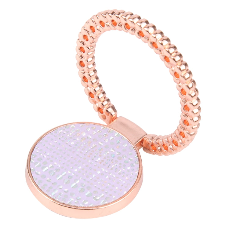 Soporte de Anillo para Teléfono Móvil Metal con Forma de Diamante (Oro Rosa y Morado)