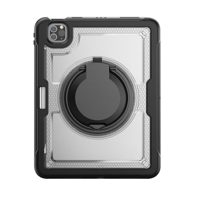 Funda Híbrida Tipo Panal con Asa y Correa para iPad Pro 11 2022 y Air 10.9 2022 (Transparente)