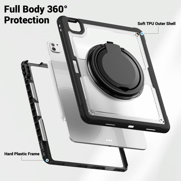 Funda Híbrida Honeycomb para iPad Air 13 con Asa y Correa (Transparente) (2025/2024)