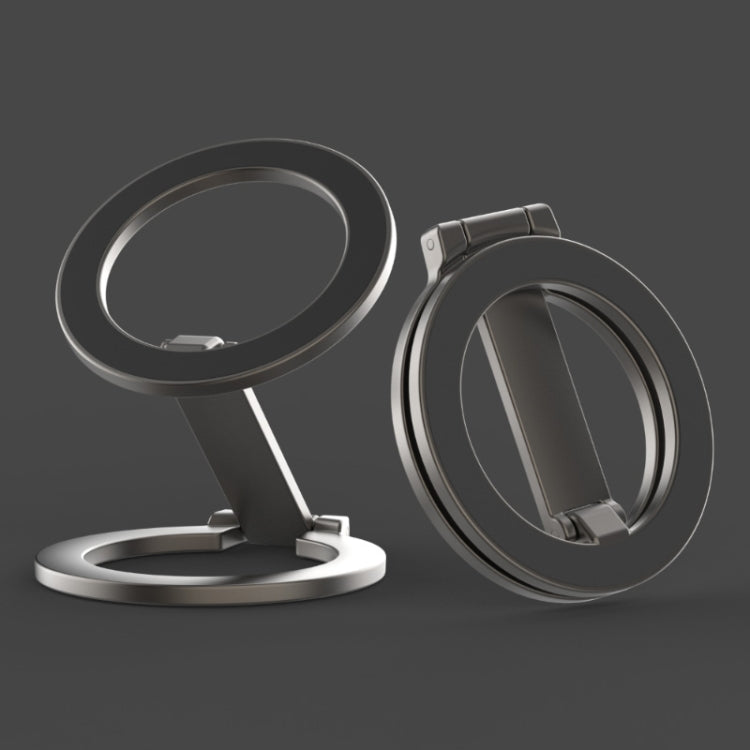 Soporte Magnético Para Teléfono Con Anillo Plegable Magsafe De Doble Cara En Forma De Z (Negro)