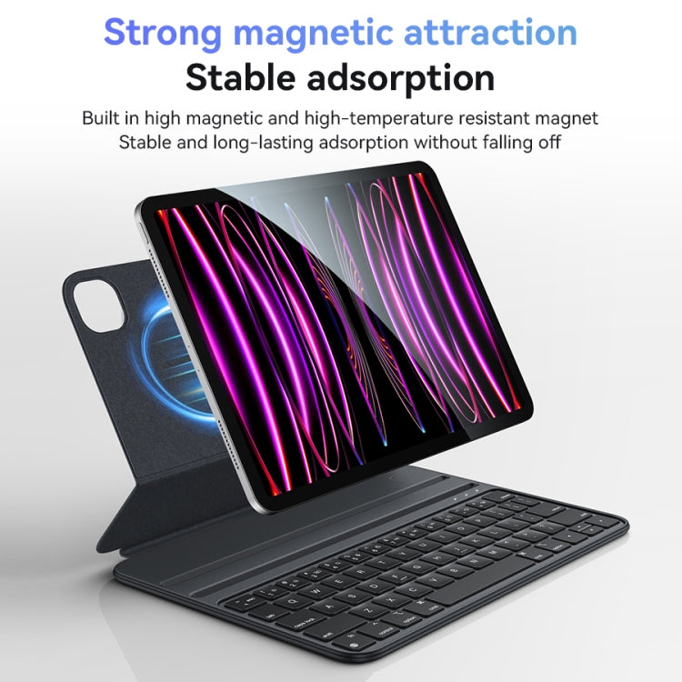 Funda de Cuero con Teclado Magnético Yesido para iPad Pro 11 2022 y Air 10.9 2022 (Negro)