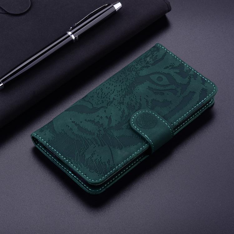 Funda de cuero con estampado de tigre para Redmi A5 4G (171,7 mm) (verde)