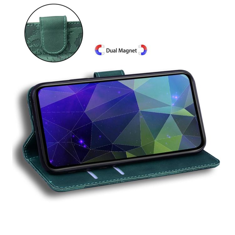 Funda de cuero con estampado de tigre para Redmi A5 4G (171,7 mm) (verde)