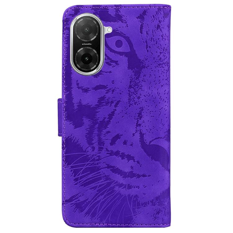 Funda de cuero con estampado de tigre para Redmi A5 4G (171,7 mm) (morado)