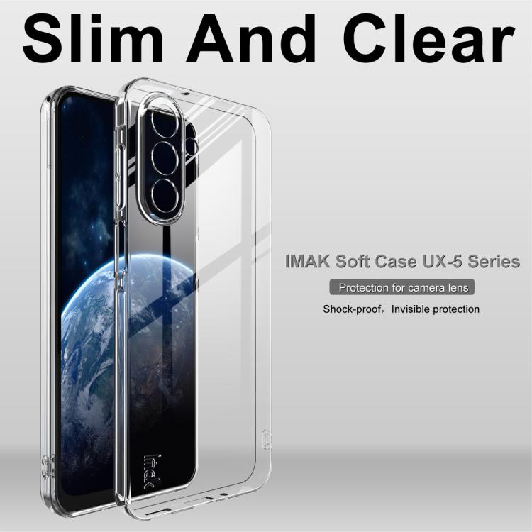 Funda protectora de TPU transparente superdelgada a prueba de golpes para Samsung Galaxy A17 5G imak UX-5 Series (transparente)
