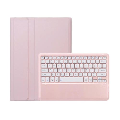 Funda de Cuero para Tableta Honor Magicpad 2 12.3 Ah22 con Teclado Bluetooth Desmontable (Rosa y Blanco)