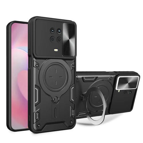Funda para Teléfono Nokia G10/G20 con Soporte Magnético Deslizante y Textura de Cd (Negra)