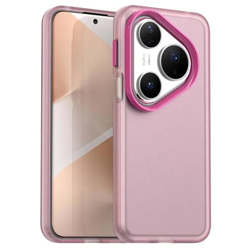 Funda híbrida de TPU a prueba de golpes para Huawei Pura 80 Pro Candy PC (roja)