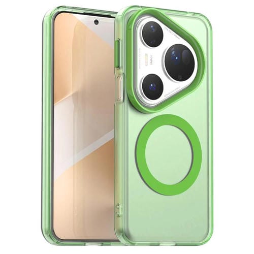 Funda híbrida de TPU y PC con Magsafe Candy para Huawei Pura 80 Ultra (verde)