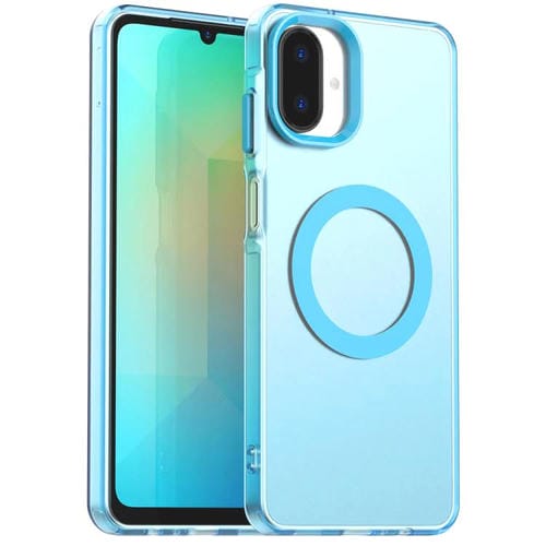 Funda híbrida de TPU y PC con Magsafe Candy para Samsung Galaxy A07 4G (azul)