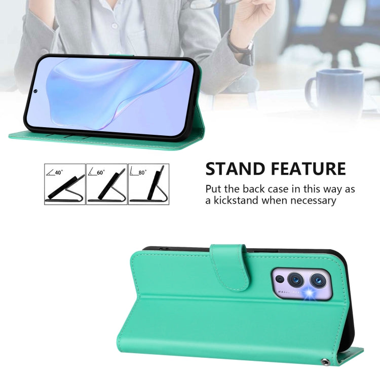 Funda de Piel para OnePlus 9 con Tacto Suave y Color Liso (Verde)