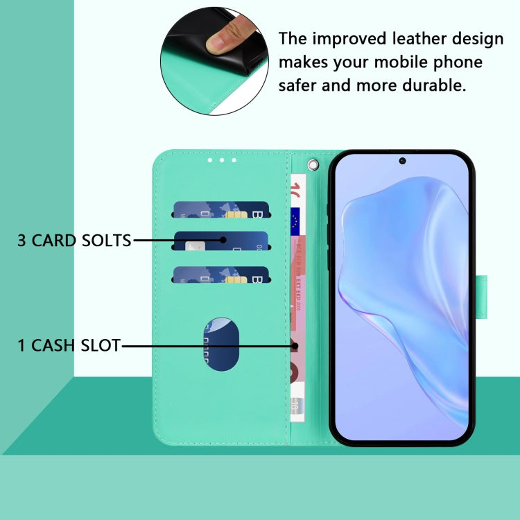 Funda de Piel para OnePlus 9 con Tacto Suave y Color Liso (Verde)