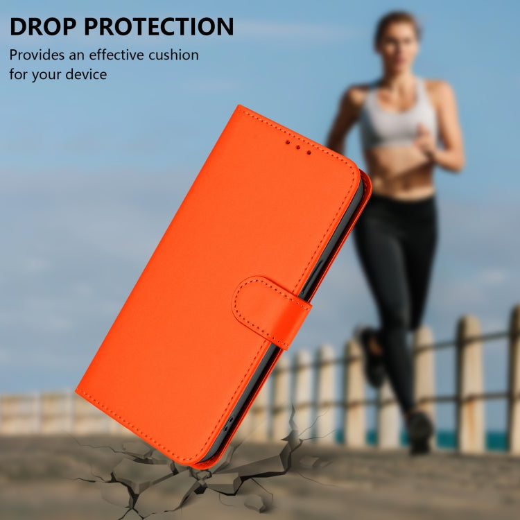 Funda de Cuero con Cordón para OnePlus 9 Pro Skin Feel (Naranja)