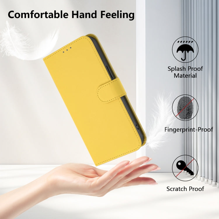 Funda de Piel para OnePlus 9 Pro (Amarillo Limón) con Tacto Suave y Color Liso