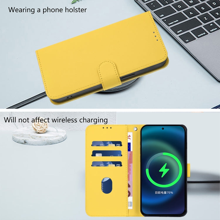 Funda de Piel para OnePlus 9 Pro (Amarillo Limón) con Tacto Suave y Color Liso