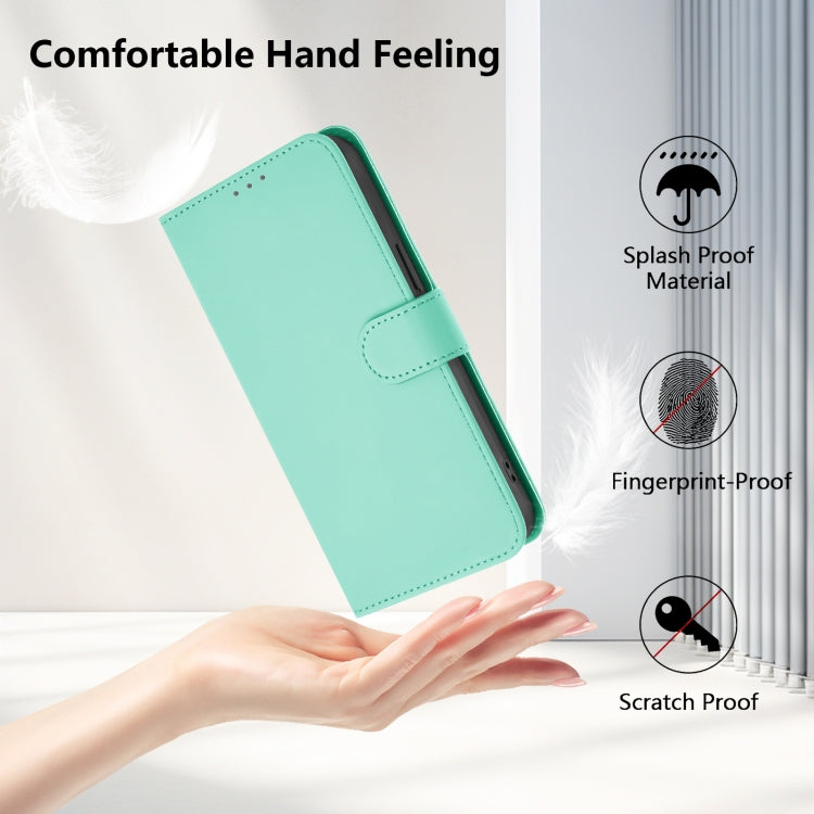 Funda de Piel con Cordón OnePlus 11 con Tacto de Piel (Verde Menta)