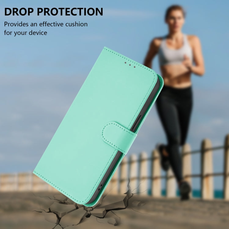 Funda de Piel con Cordón OnePlus 11 con Tacto de Piel (Verde Menta)