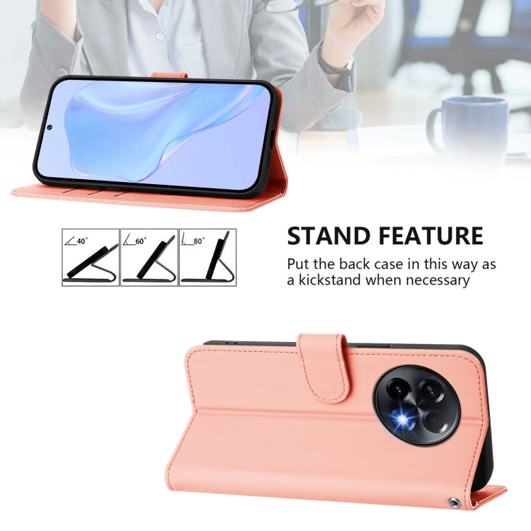 Funda de Cuero con Cordón para OnePlus 11R 5G con Tacto de Piel (Rosa)
