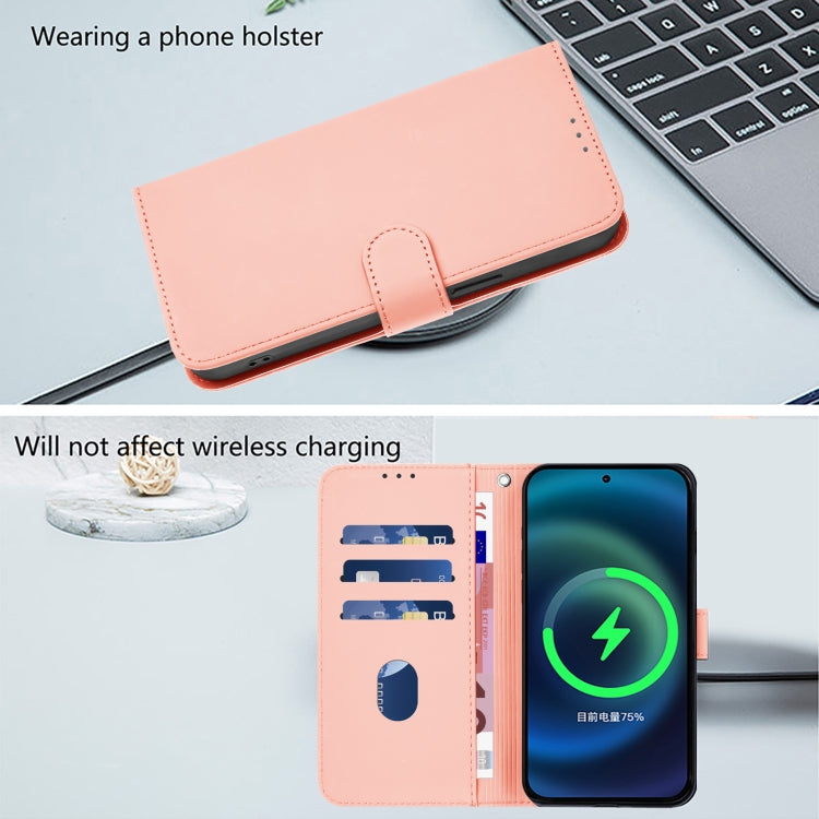 Funda de Cuero con Cordón para OnePlus 11R 5G con Tacto de Piel (Rosa)