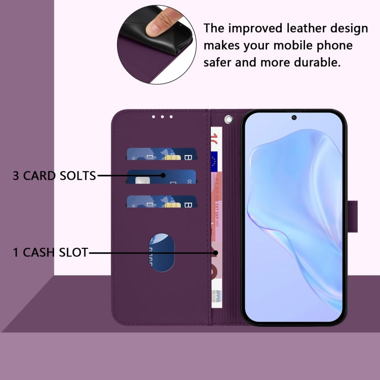 Funda de Piel Sintética con Cordón para OnePlus Nord 3/Ace 2V (Violeta)