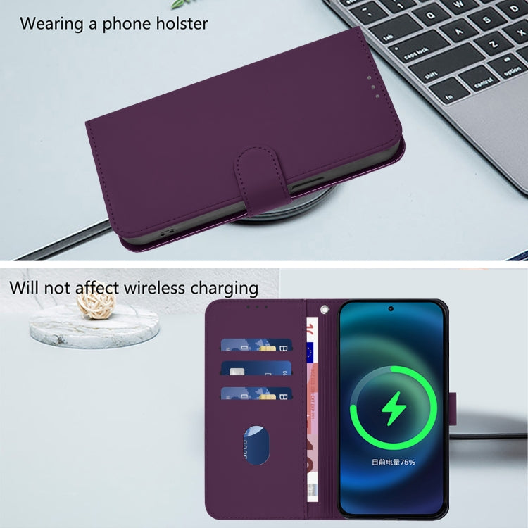 Funda de Piel Sintética con Cordón para OnePlus Nord 3/Ace 2V (Violeta)