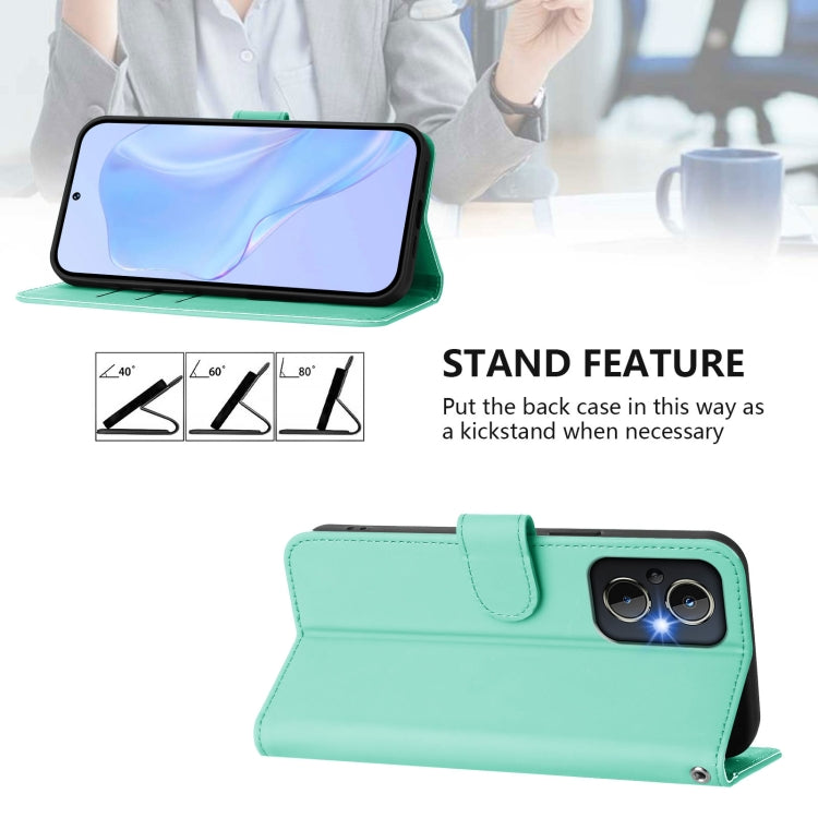 Funda de Piel Sintética con Cordón para OnePlus Nord N20 5G (Verde Menta)