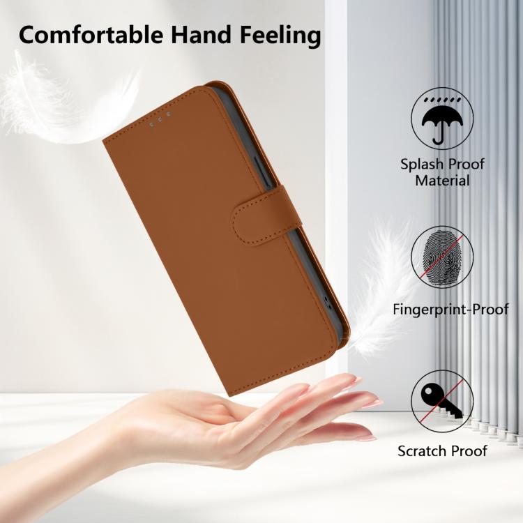 Funda de Cuero con Cordón para OnePlus Ace 5 Pro / Ace 5 / 13R (Marrón)