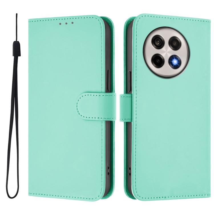 Funda de Piel Sintética con Cordón para OnePlus Ace 5 Pro / Ace 5 / 13R (Verde Menta)