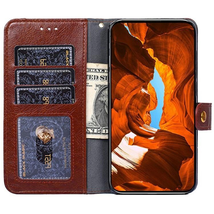 Funda de cuero con cremallera para Samsung Galaxy Xcover 7 Pro 5G (marrón)