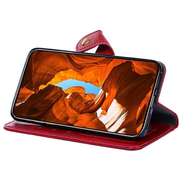 Funda de cuero con cremallera para Samsung Galaxy Xcover 7 Pro 5G (roja)