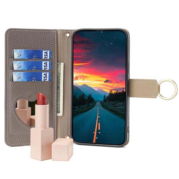 Funda de cuero con textura de lichi para Samsung Galaxy Xcover 7 Pro 5G (gris)