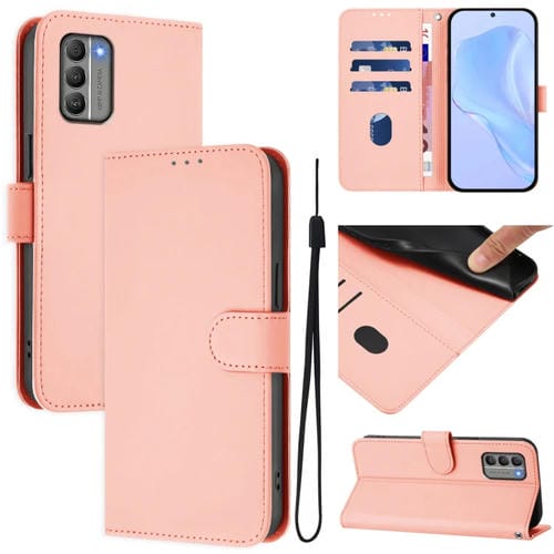 Funda de Piel Sintética con Cordón para Nokia G400 (Rosa)