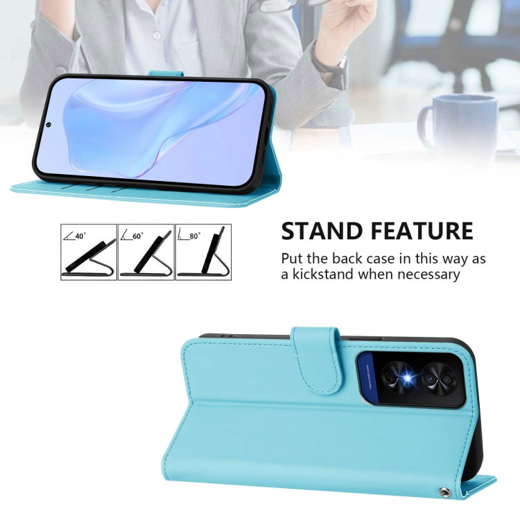 Funda de Cuero con Cordón para TCL 50 5G y 50 Xe Nxtpaper 5G (Azul Cielo)