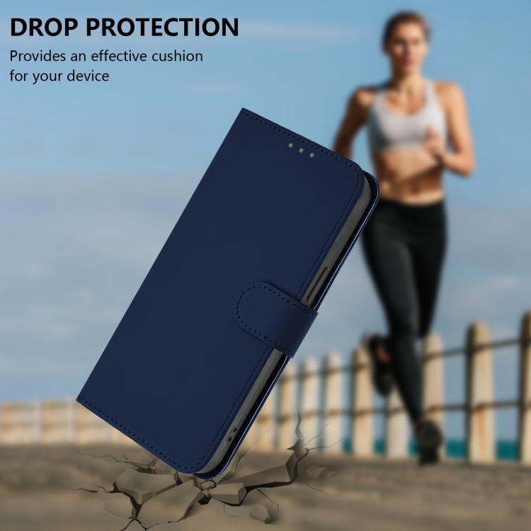 Funda Piel Sintética + Cordón para TCL 50 Xl (Azul Marino)