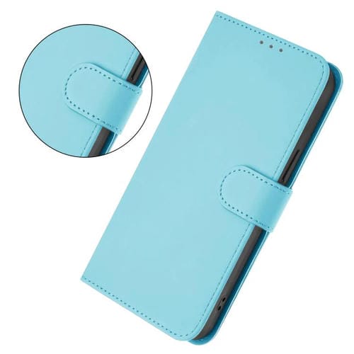 Funda de cuero con textura de piel y cordón para TCL 605/60 SE (azul cielo)