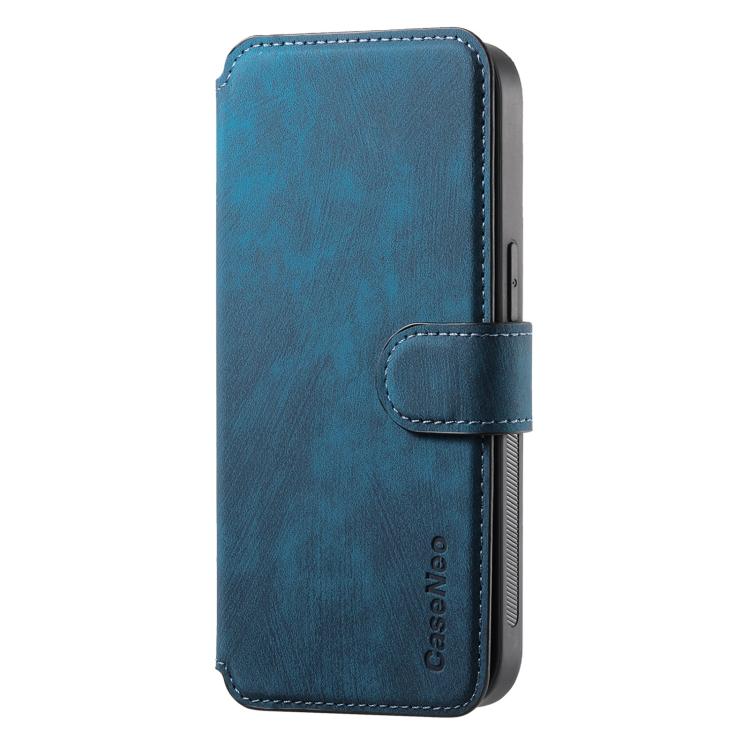 Funda para iPhone 16E Neo Magsafe Rfid Antirrobo Cuero Retro (Azul)