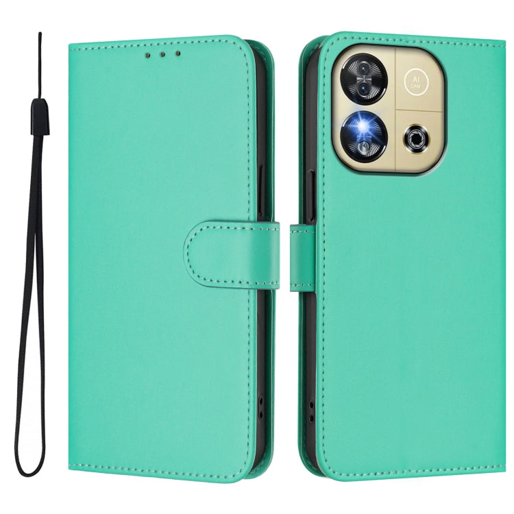 Funda Piel Sintética con Cordón para Teléfono Oukitel C57S (Verde)