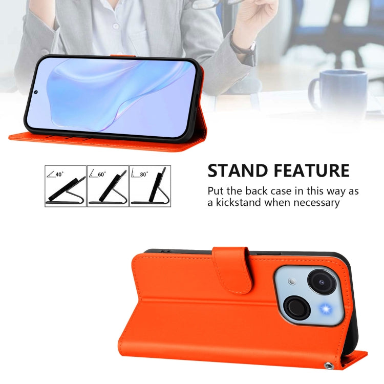 Funda Piel Sintética Itel A50C con Cordón para Teléfono (Naranja)