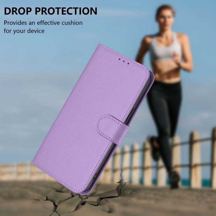 Funda de Piel Sintética con Cordón para Teléfono Itel A80 4G (Morado Lavanda)