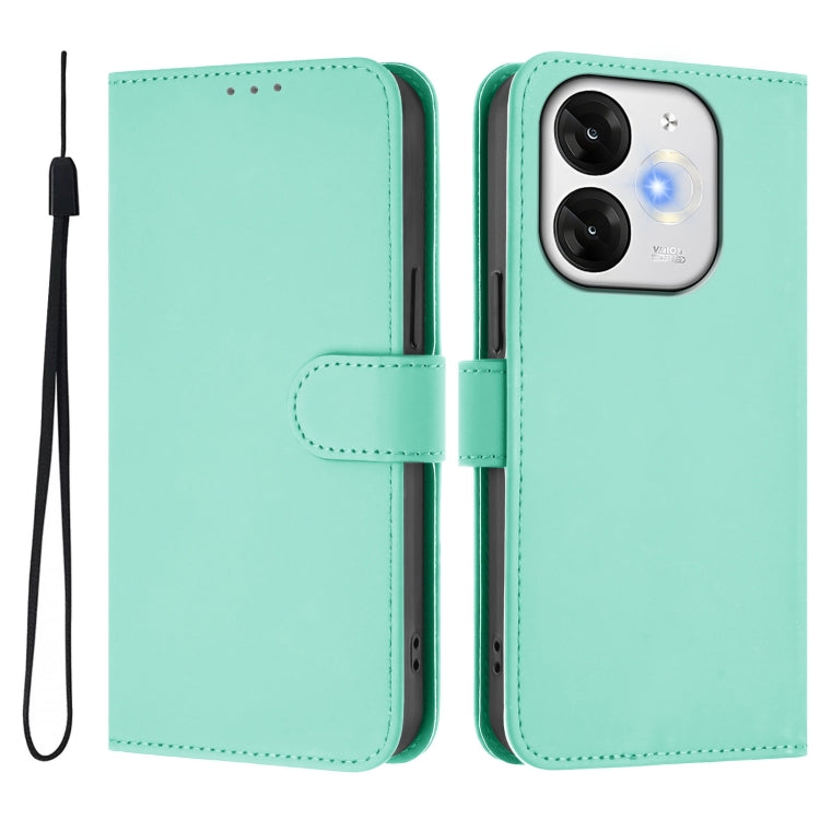 Funda de Piel Sintética con Cordón para Teléfono Itel A80 4G (Verde Menta)