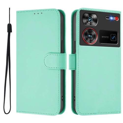 Funda de Piel Sintética con Cordón para ZTE Nubia Z60 Ultra Skin Feel (Verde Menta)