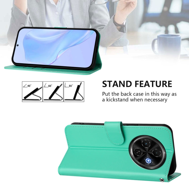 Funda Piel Sintética con Cordón para Tecno Spark 30C 5G y Pop 9 5G (Verde)