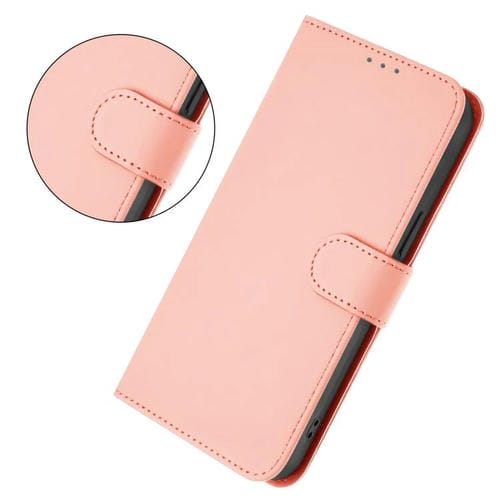 Funda de piel con cordón para Tecno Camon 40 Premier Skin Feel, color liso (rosa)