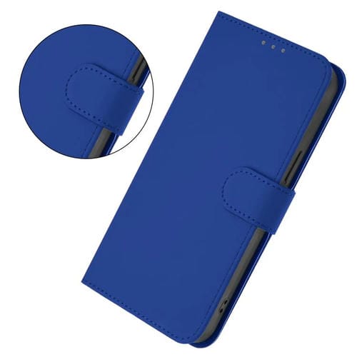 Funda de piel con cordón para Tecno Camon 40 Premier Skin Feel (azul oscuro)