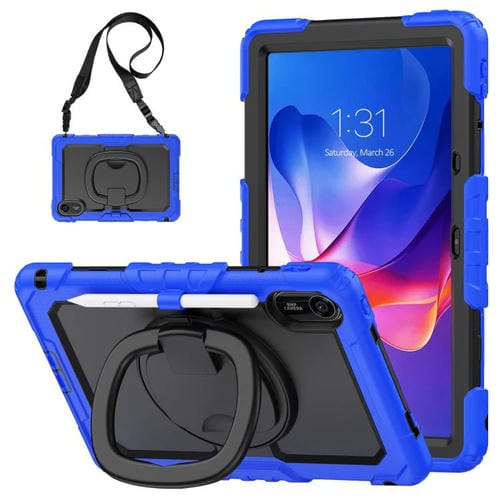 Funda híbrida de silicona tipo D para Xiaomi Redmi Pad 2, con asa y soporte (azul)